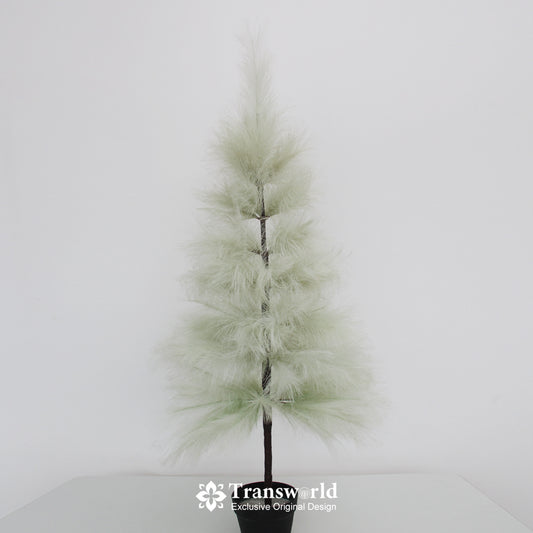49INCH Light Green Pampas Grass Christmas Tree Hand-made Artificial Trees Non-polluting Christmas Tree Indoor Decoration