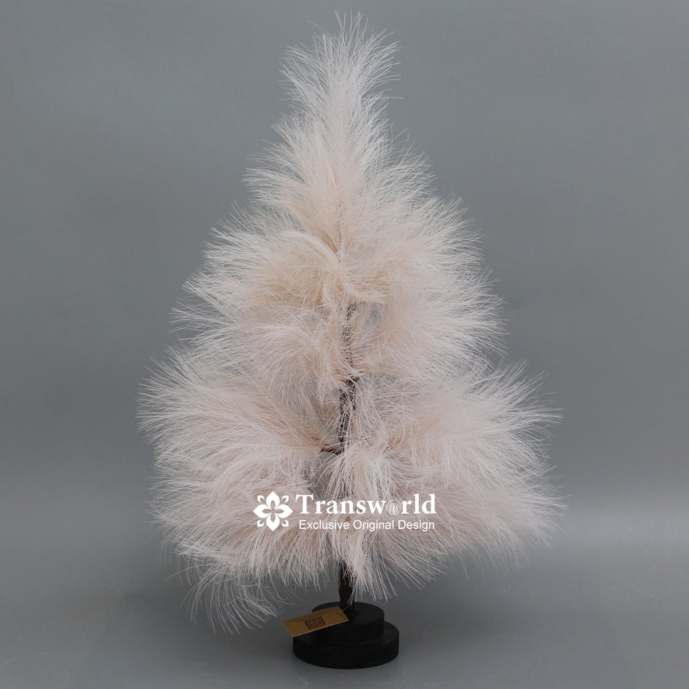 2-Foot Artificial Mini Christmas Tree Fluffy and Dense Pampas Christmas Tree Table Top Christmas Tree Festival Decoration