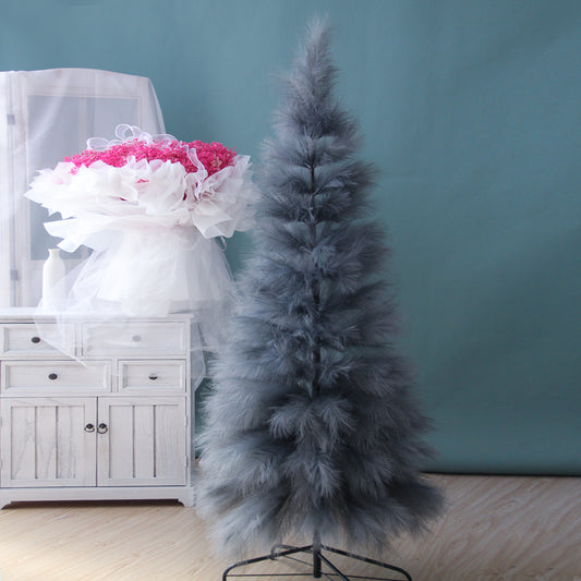 High Quality 59Inch Grayish Blue Artificial Pampas Grass Tree Indoor and Outdoor Decorative Trees Original Christmas Decorations