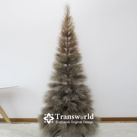 Popular Luxury Everlasting 2.1m Pampas Tree Handmade Artificial Christmas Tree Indoor or Outdoor Decor