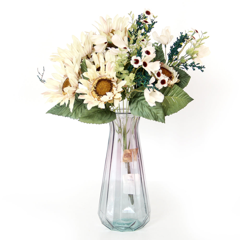 High Quality 12head Sunflower Flowers Spring Summer Artificial Sunflower Decorative Flowers For Wedding Home Table Decoration