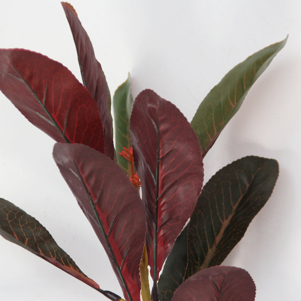 New Products Artificial Leave 1.1m 2-fork Real Touch Leaf High Simulation Plastic Leaves For Other Decorative Flowers And Plants