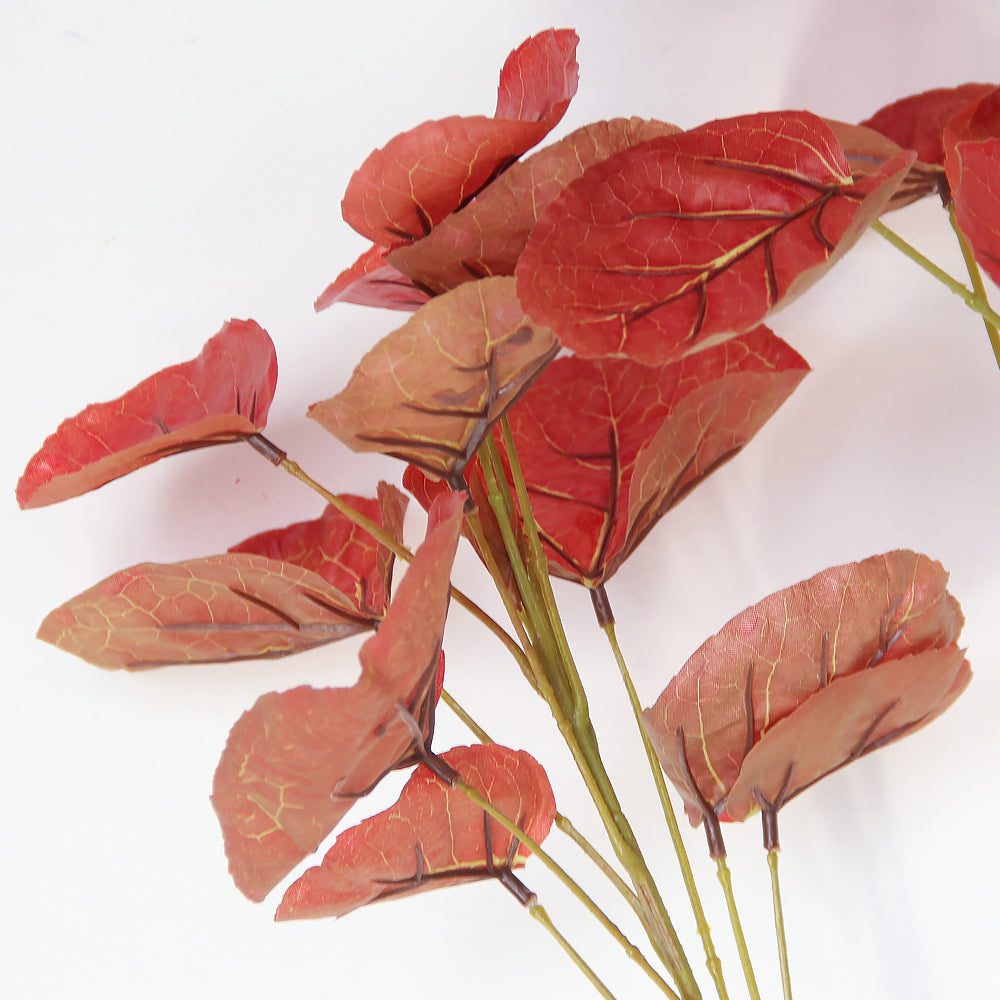 High Quality Hand Made 2-Fork Real Touch Leaf 1.1 m Long High Simulation Artificial Leaves For Home Store Decor