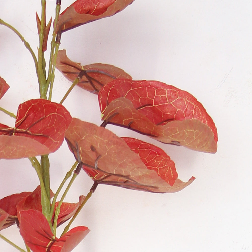 High Quality Hand Made 2-Fork Real Touch Leaf 1.1 m Long High Simulation Artificial Leaves For Home Store Decor