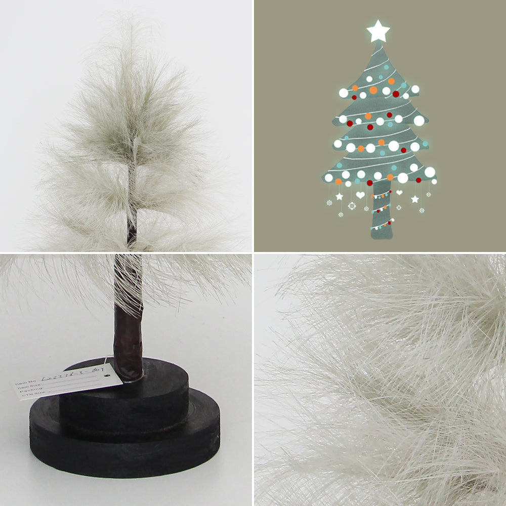 Original Design Small Christmas Tree Handmade Pampas Grass Tree Mini Christmas Tree Table Decorate