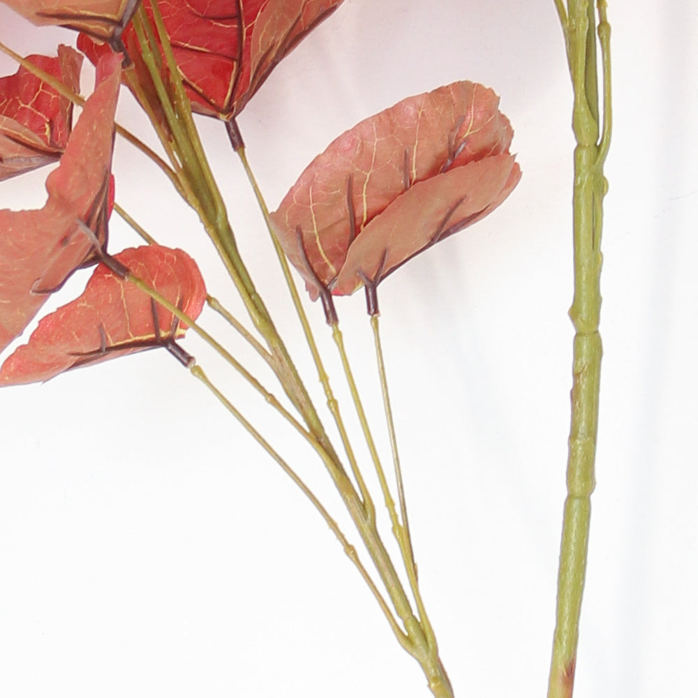 High Quality Hand Made 2-Fork Real Touch Leaf 1.1 m Long High Simulation Artificial Leaves For Home Store Decor