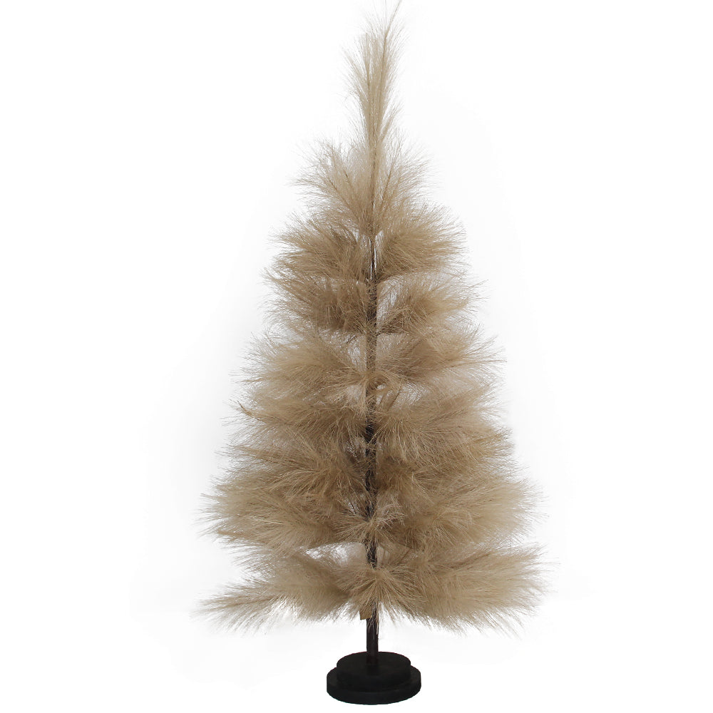 Originality 1m Tall Golden-Brown Pampas Grass Christmas Tree Flexible Artificial Tree For Festival Wedding Christmas Decoration
