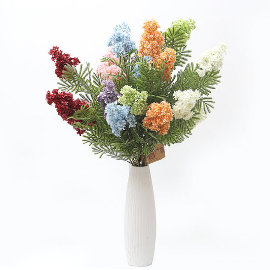 Wholesale 3head Real Touch Artificial Flowers Hyacinth Lifelike Decorative Flowers For Restaurant Hotel Home Decoration