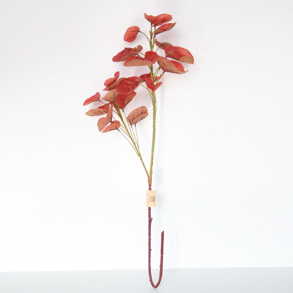High Quality Hand Made 2-Fork Real Touch Leaf 1.1 m Long High Simulation Artificial Leaves For Home Store Decor