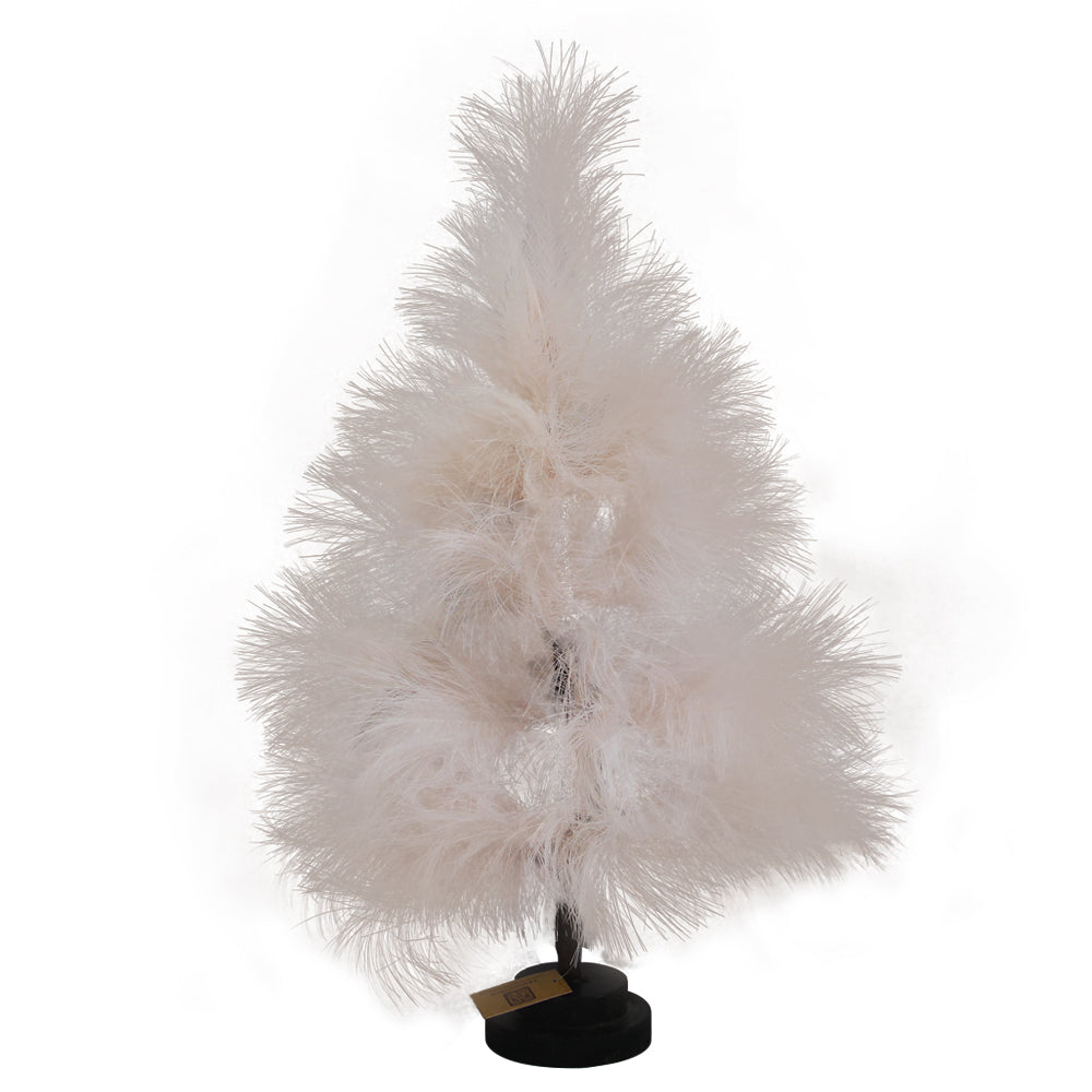 2-Foot Artificial Mini Christmas Tree Fluffy and Dense Pampas Christmas Tree Table Top Christmas Tree Festival Decoration