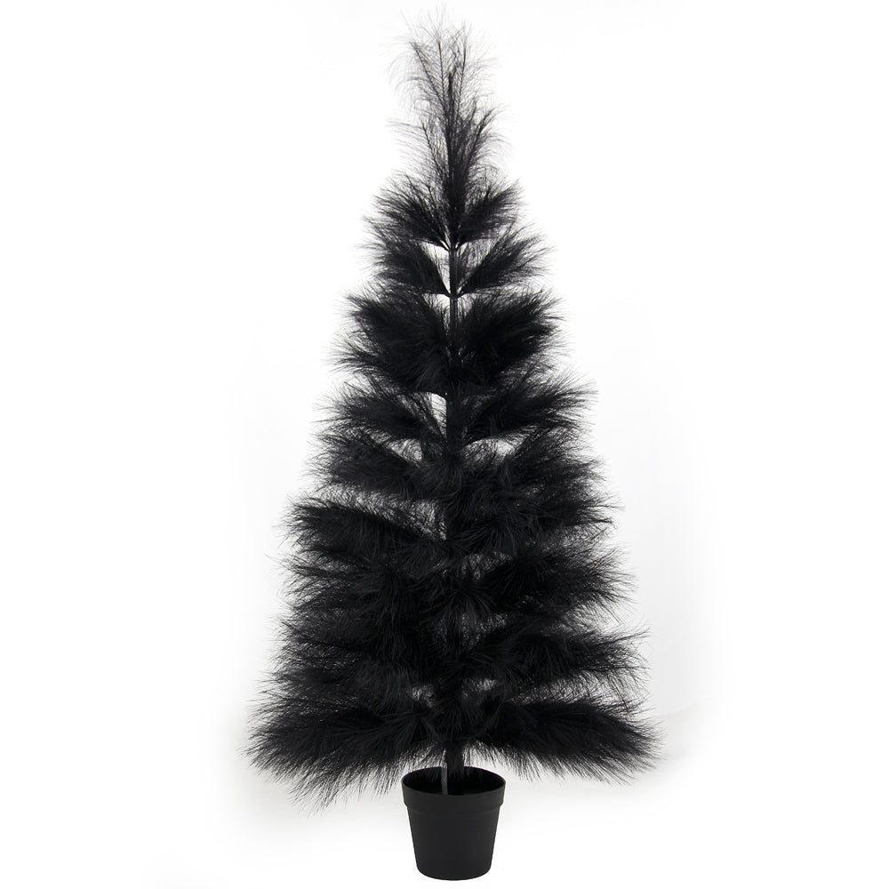 Black Color Pampas Grass Tree Handmade Customizable Size and Color Artificial Christmas Decorations Tree Wholesale Decorative Tree
