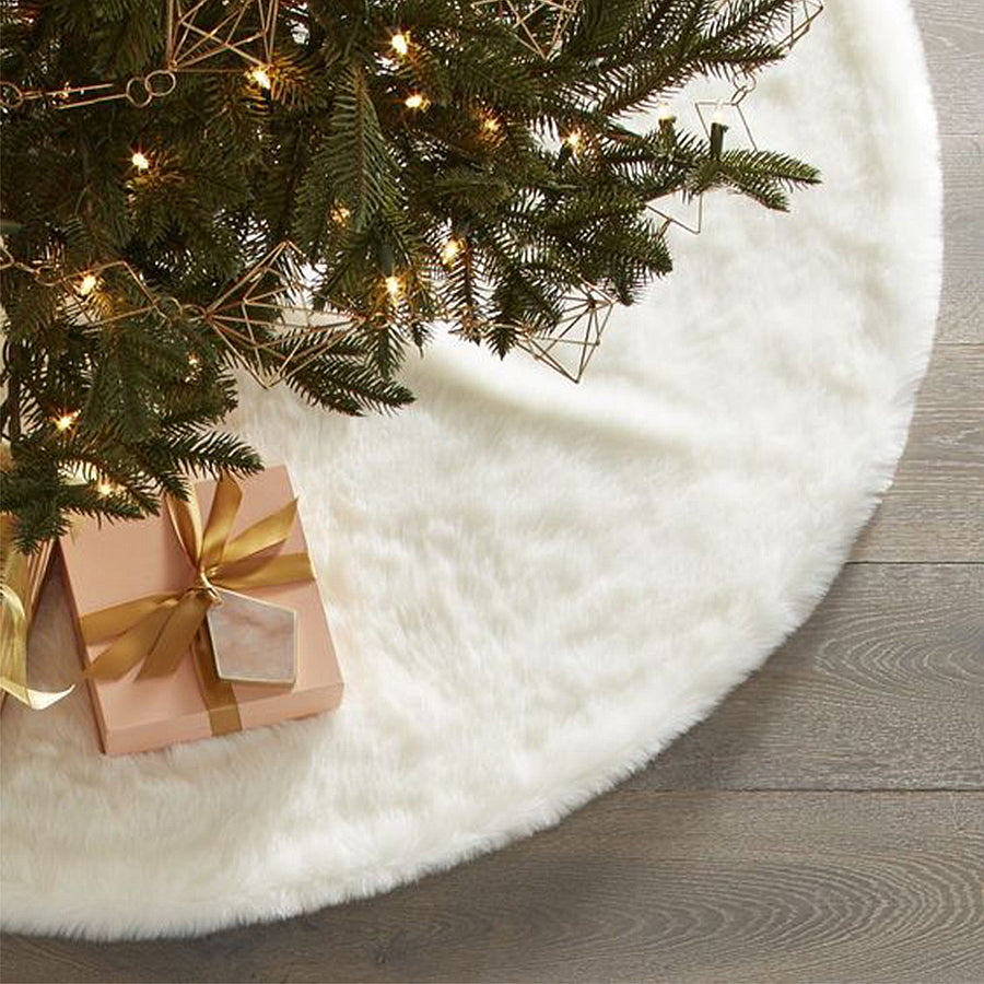 2024 Plush Christmas Tree Skirt Arts and Crafts Plush Tree Enclosure Tree Skirt For Home Festivals Christmas Decorations