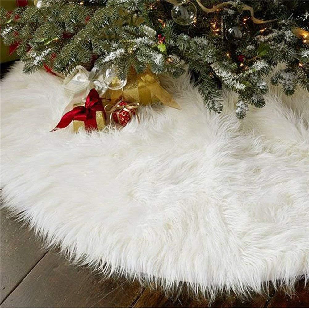 2024 Plush Christmas Tree Skirt Arts and Crafts Plush Tree Enclosure Tree Skirt For Home Festivals Christmas Decorations