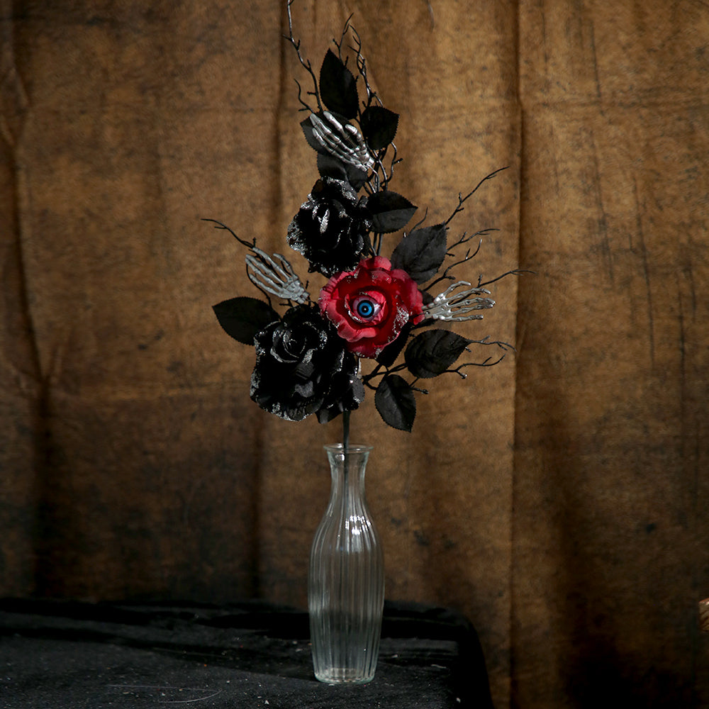 Halloween Branches Picks Skeletons Plastic Flowers Artificial Twigs Halloween Black Dead Branches For Halloween Decoration