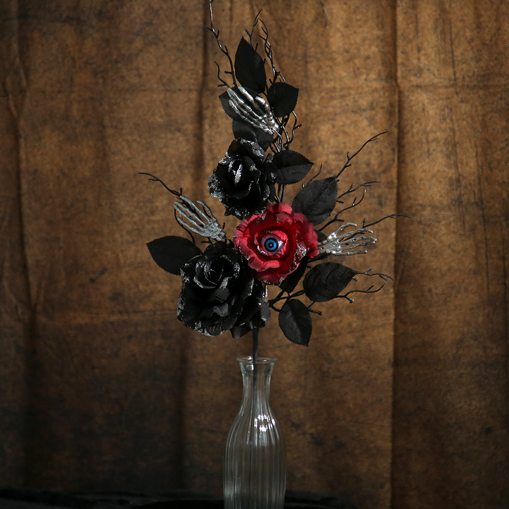 Halloween Branches Picks Skeletons Plastic Flowers Artificial Twigs Halloween Black Dead Branches For Halloween Decoration