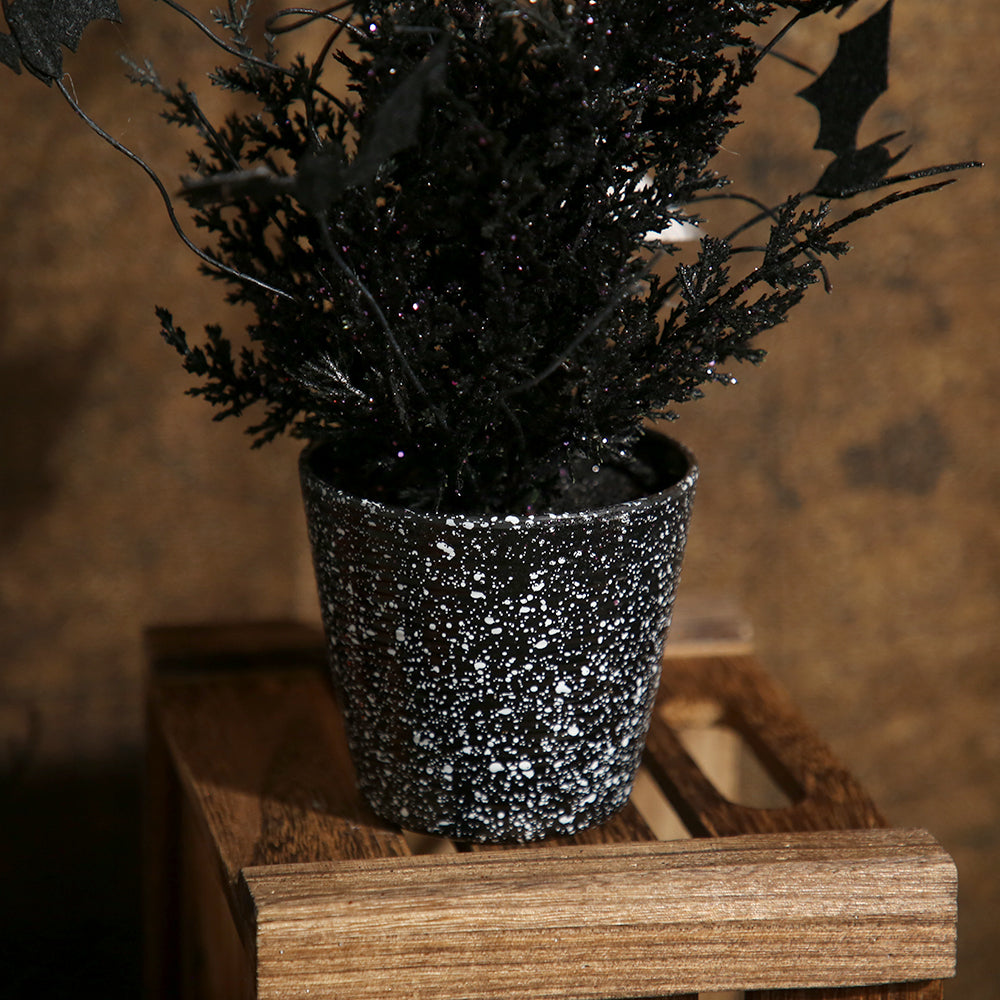 Cheap Wholesale Halloween Branches Picks Stems Glitter With Vase Black Halloween Decor Halloween Prop Spider Webs Faux Twigs
