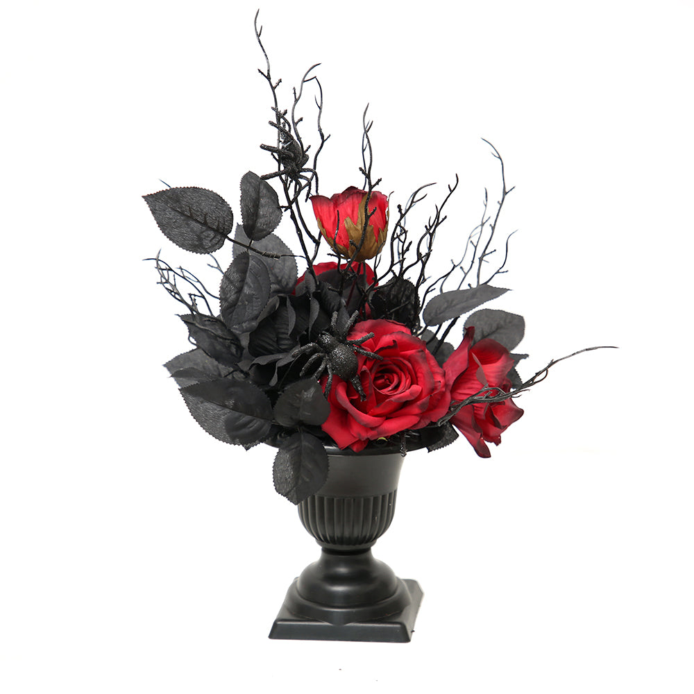 Newly Design Halloween Flower Pot With Artificial Flower and Branches For Halloween Home Decor