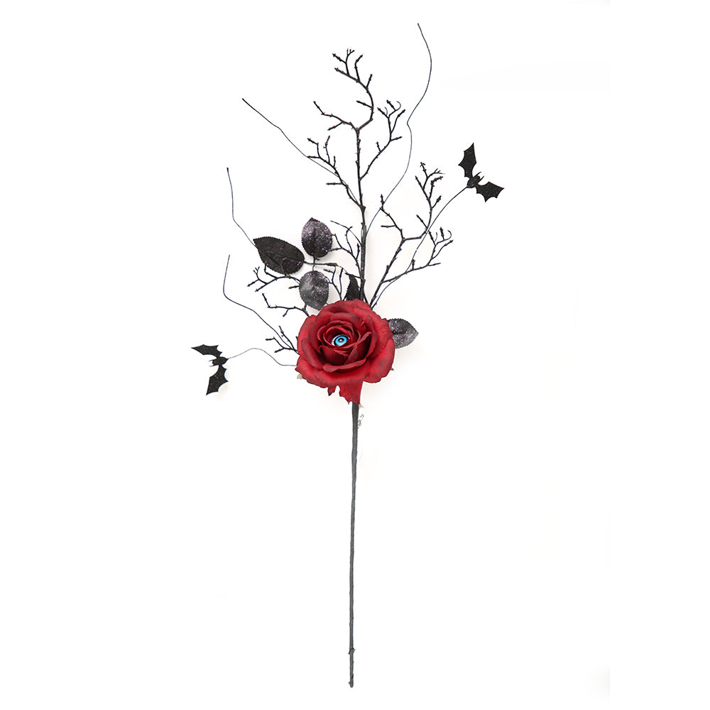 Luxury Ornament Halloween Branches Picks Roses Flower Faux Twigs Artificial Berry Stems For Halloween Decoration