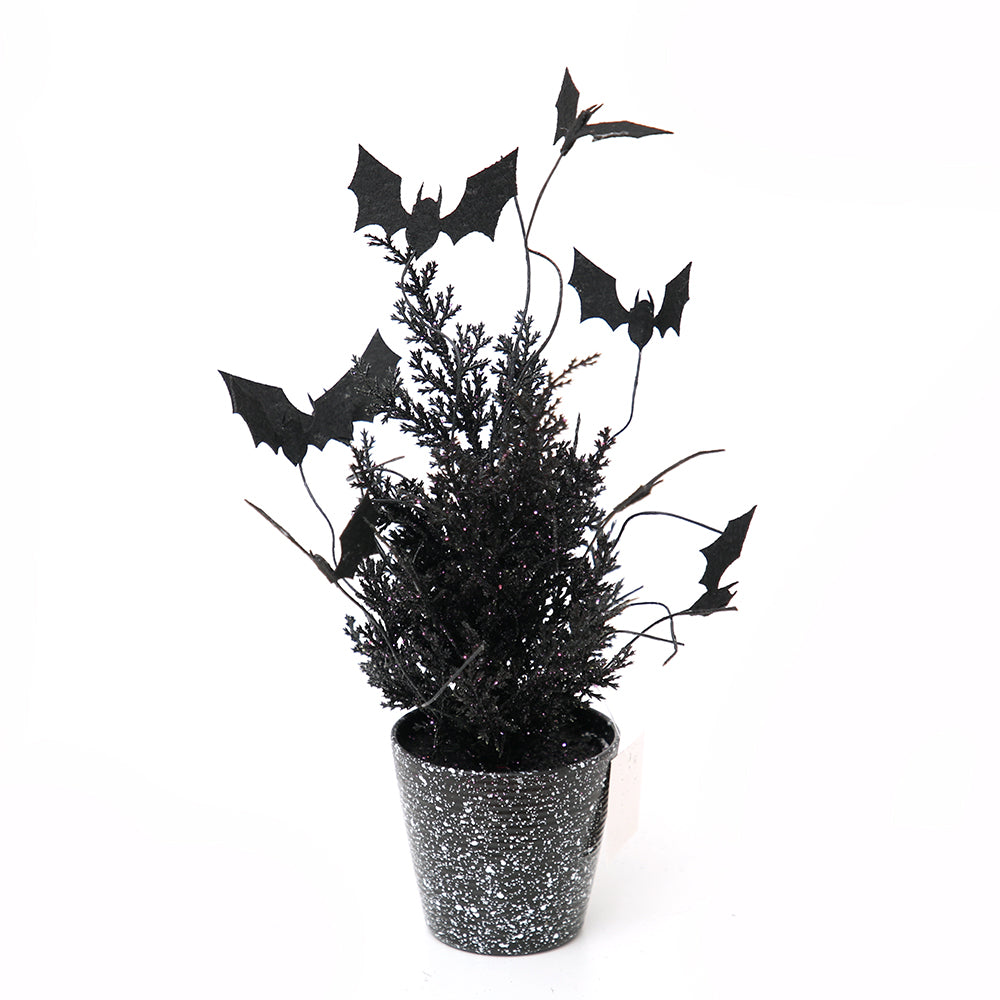 Cheap Wholesale Halloween Branches Picks Stems Glitter With Vase Black Halloween Decor Halloween Prop Spider Webs Faux Twigs