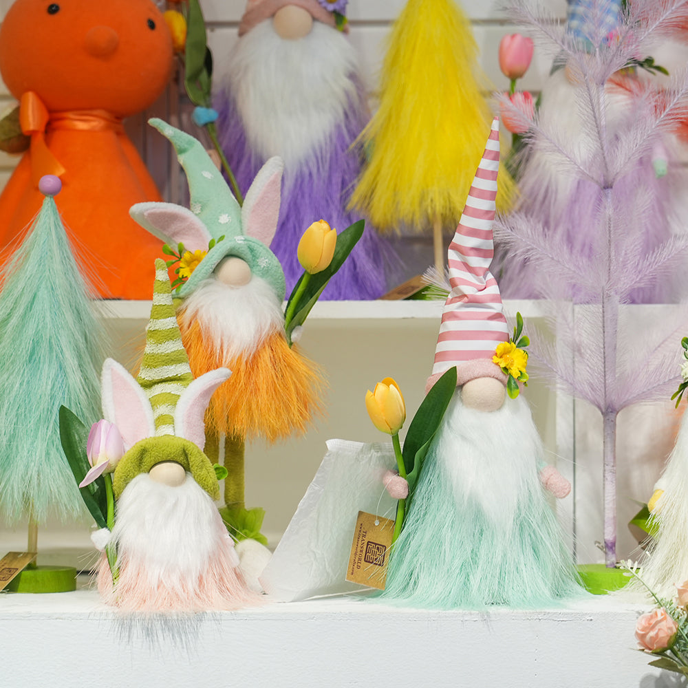 New Style Easter Gnomes Spring Summer Color Gnomes Handmade Cloth Elf Plush Ornaments For Holiday Everyday Home Decoration
