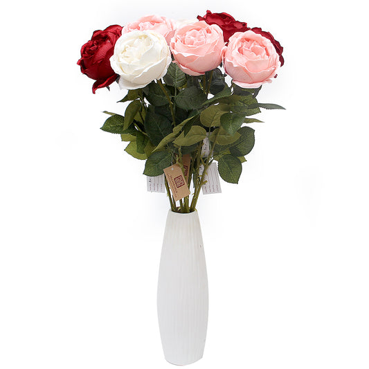 Factory Bulk Wholesale Artificial Single Velvet Roses Flower Red White Custom Real Touch Rose Decorative Flowers