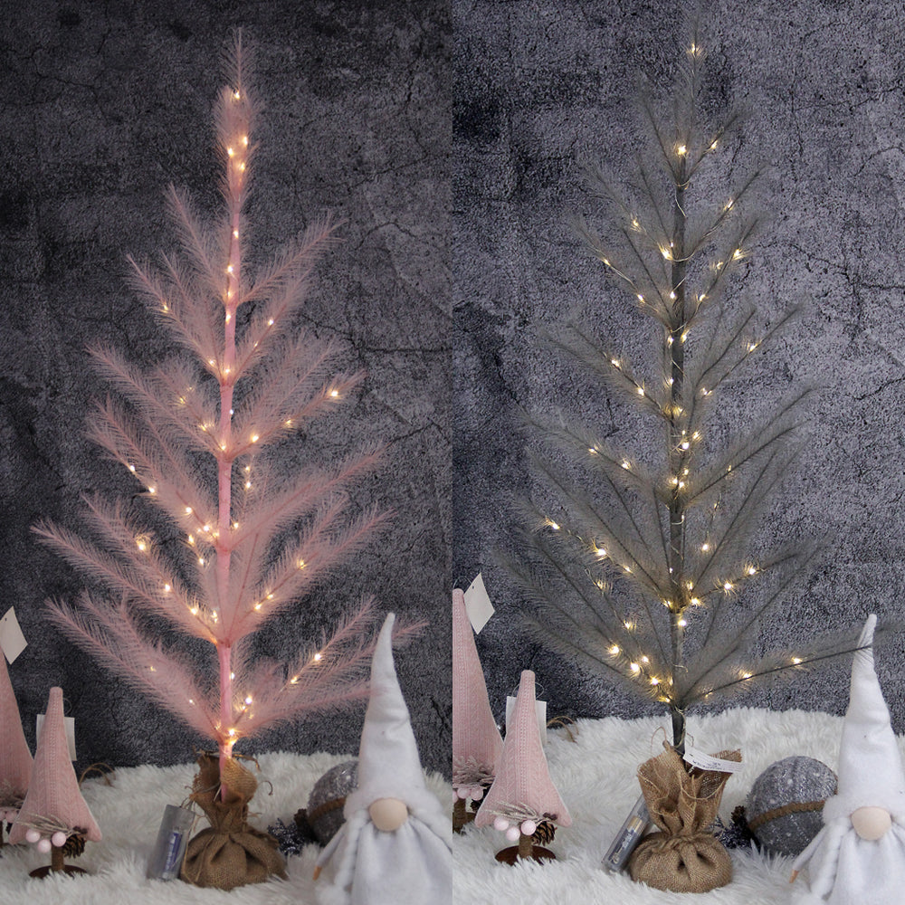 New Product 80cm Artificial Pampas Tree Led Table Decoration Small Christmas Tree Special Design Christmas Trees With Lights