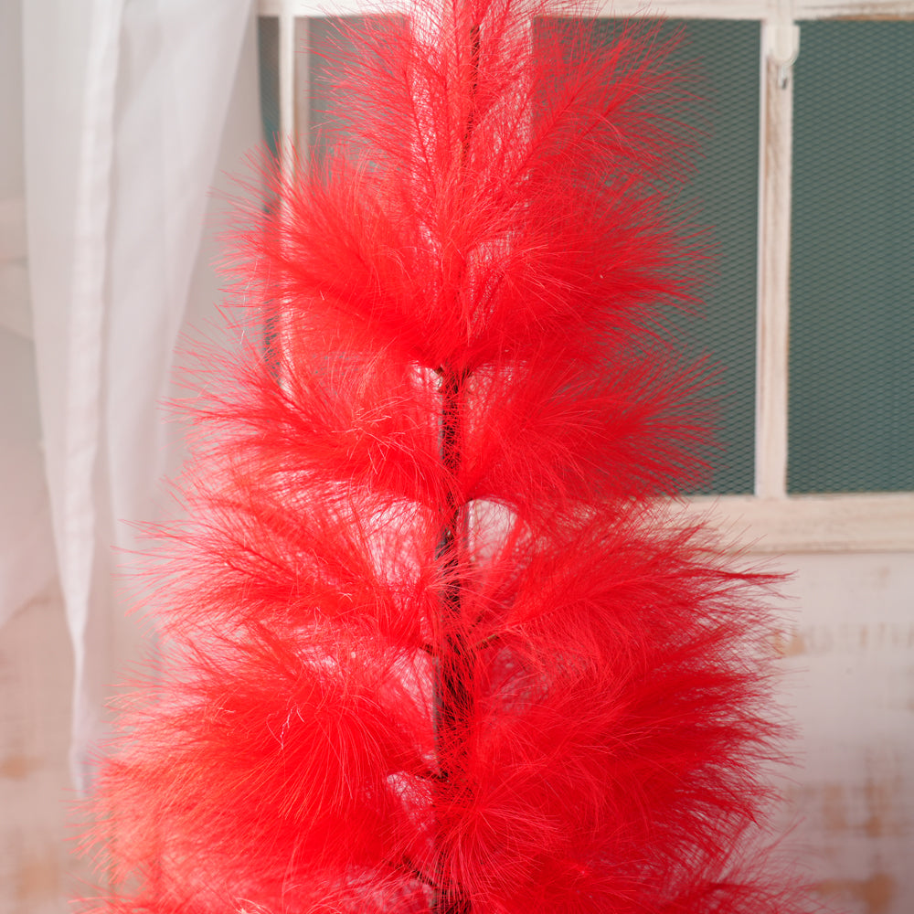 150cm Bright Red Artificial Trees Original Design Pampas Grass Christmas Trees For Indoor and Outdoor Decorative Trees