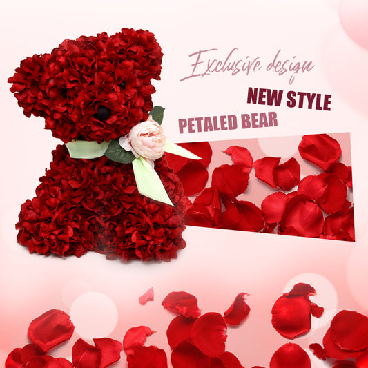 High Quality 12INCH Artificial Rose Bear Original Design Petaled Bear Birthday Present Flower Teddy Bear Home Decor Etc.