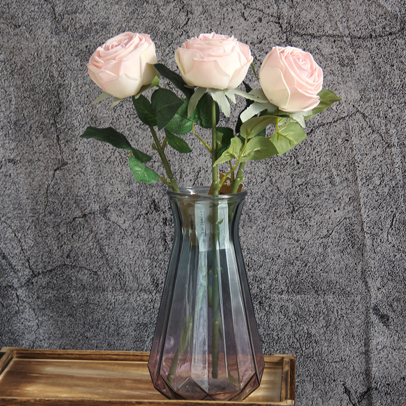 Romantic Gorgeous Real Touch Rose Pink Series Artificial Flowers For Wedding Table Centerpieces Decoration Floral Arrangement