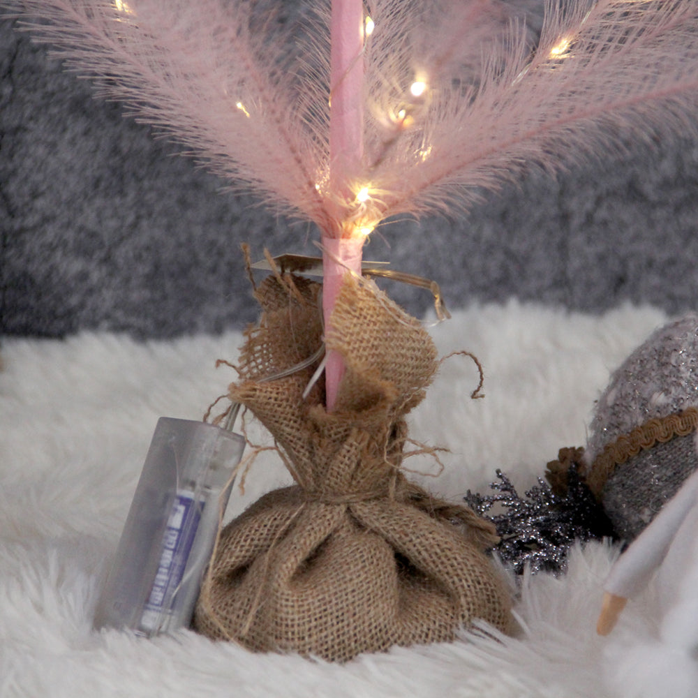 New Product 80cm Artificial Pampas Tree Led Table Decoration Small Christmas Tree Special Design Christmas Trees With Lights