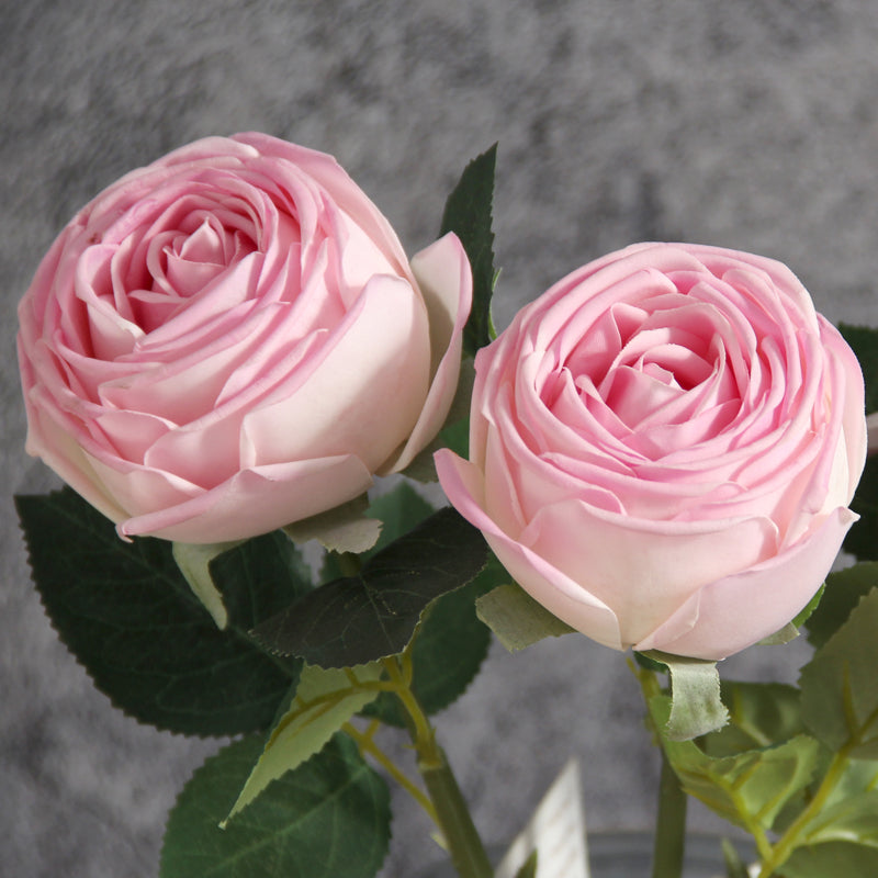 Romantic Gorgeous Real Touch Rose Pink Series Artificial Flowers For Wedding Table Centerpieces Decoration Floral Arrangement