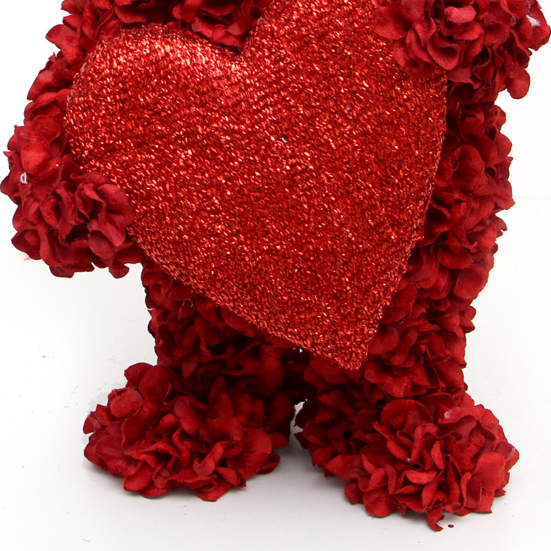 Original Luxury Design 20inch Rose Bear High Quality Hand-made Artificial Flower Petaled Teady Bear for Festival Gift Home Decor