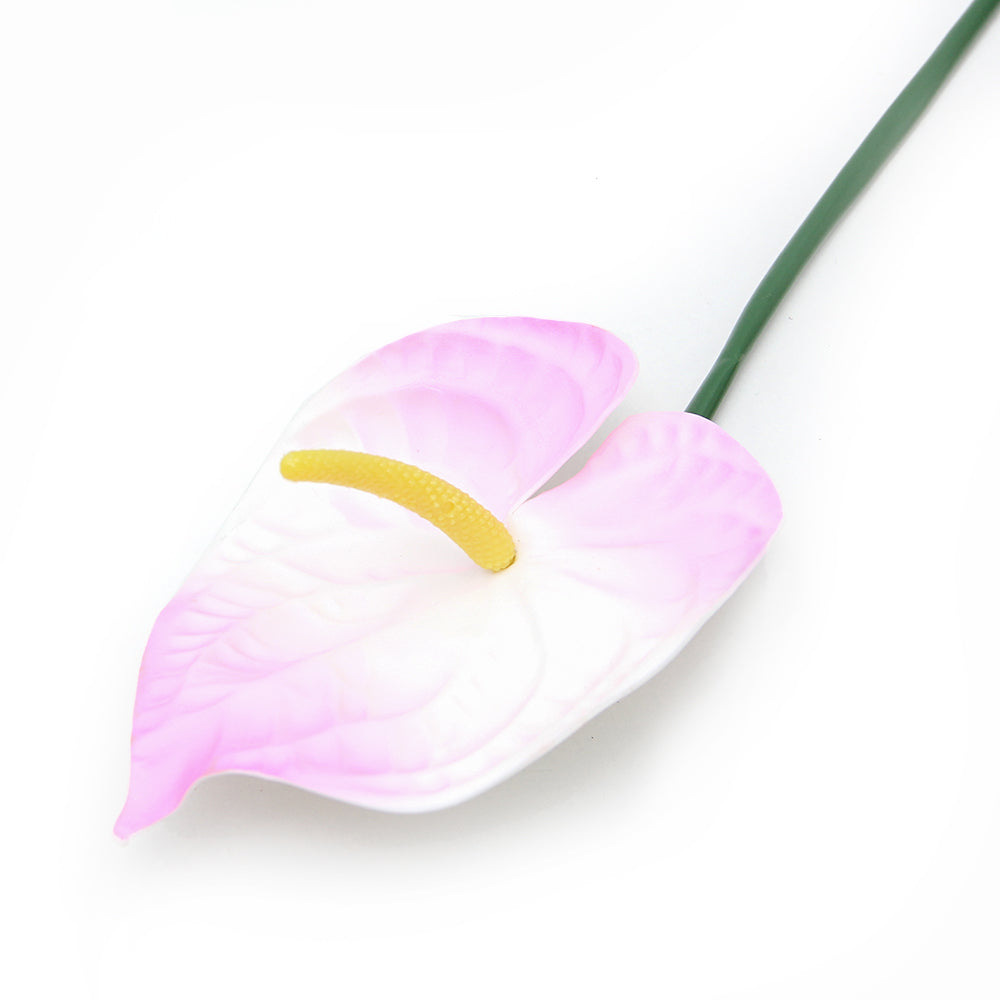 Cheap Price Purple Anthurium Artificial Flower Fabric Decor Flowers For Everyday Home Wedding Decorations Flowers