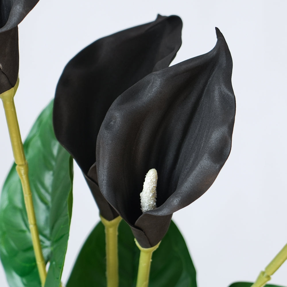 Modern Luxury 5head Calla Lily Artificial Flowers Silk Flowers Calla Lily Bouquet For Festival Wedding Home Decoration Flower Arrangement
