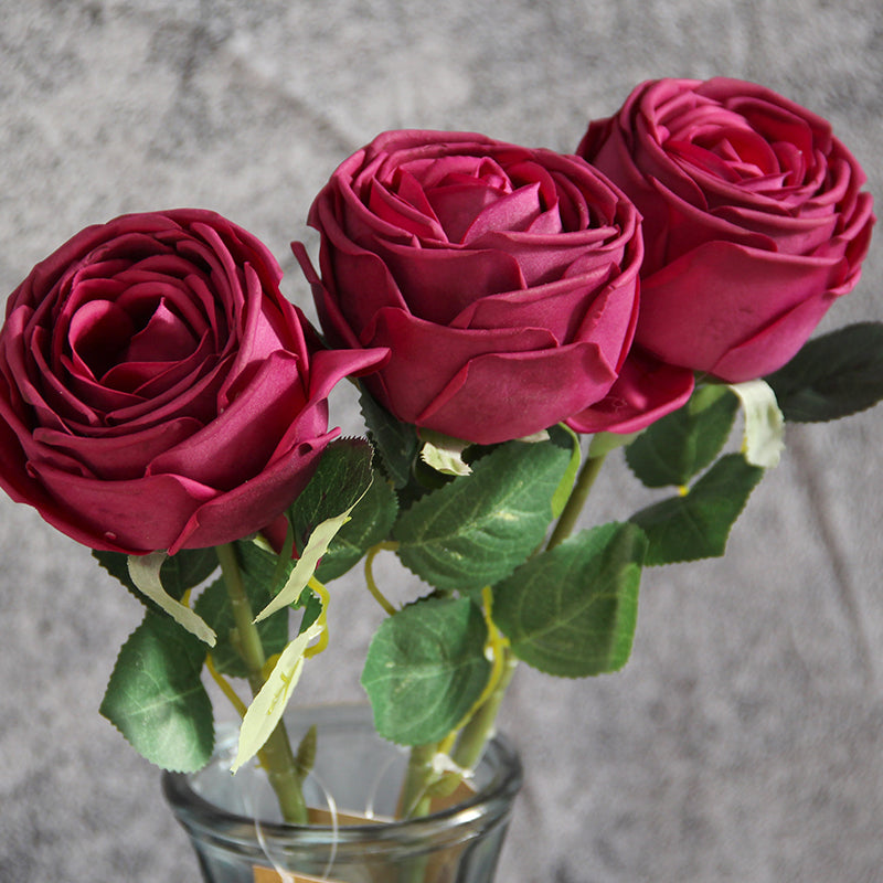 Romantic Gorgeous Real Touch Rose Pink Series Artificial Flowers For Wedding Table Centerpieces Decoration Floral Arrangement