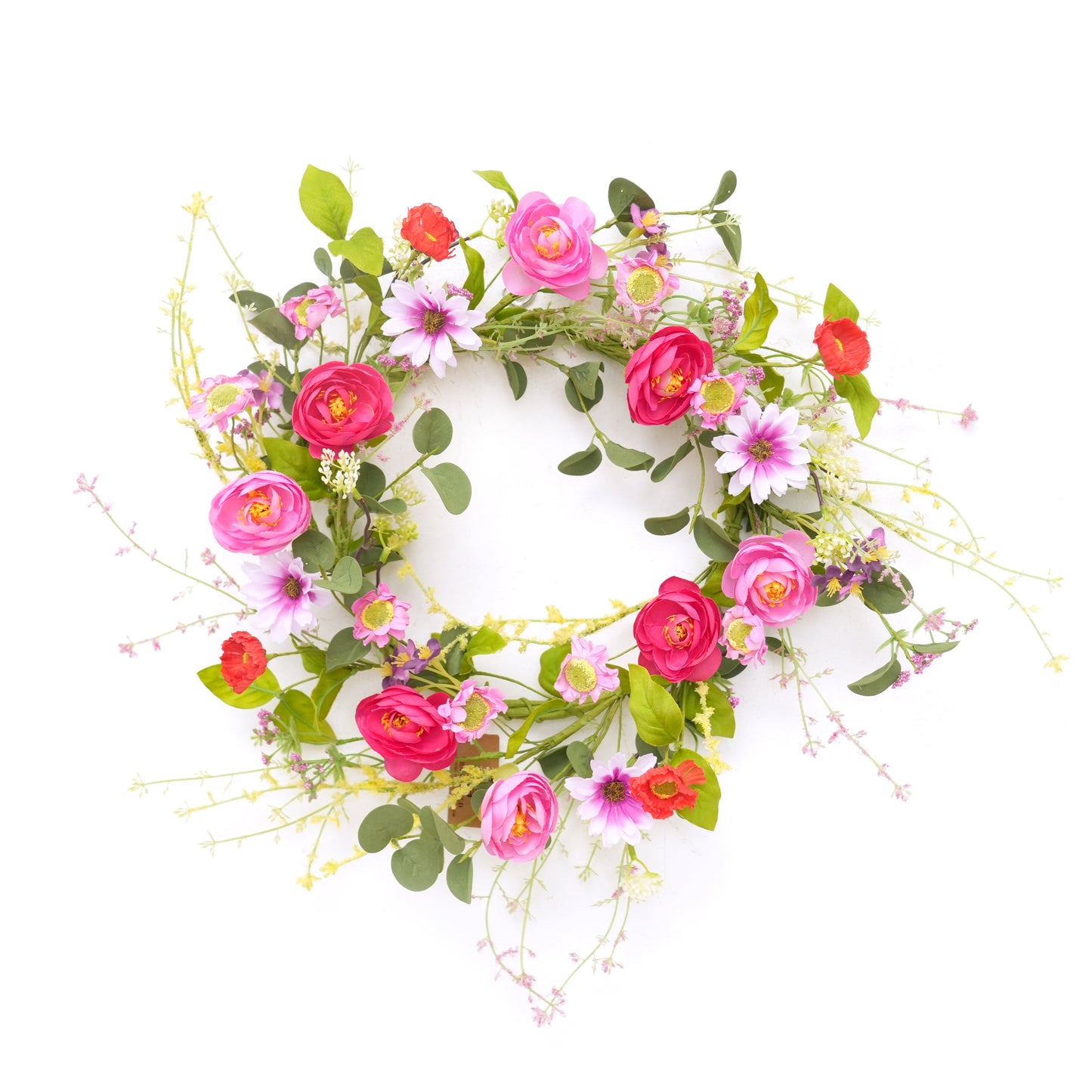 Transworld Original Handmade Artificial Wreath Spring Floral Wreath for Home Garden Decoration