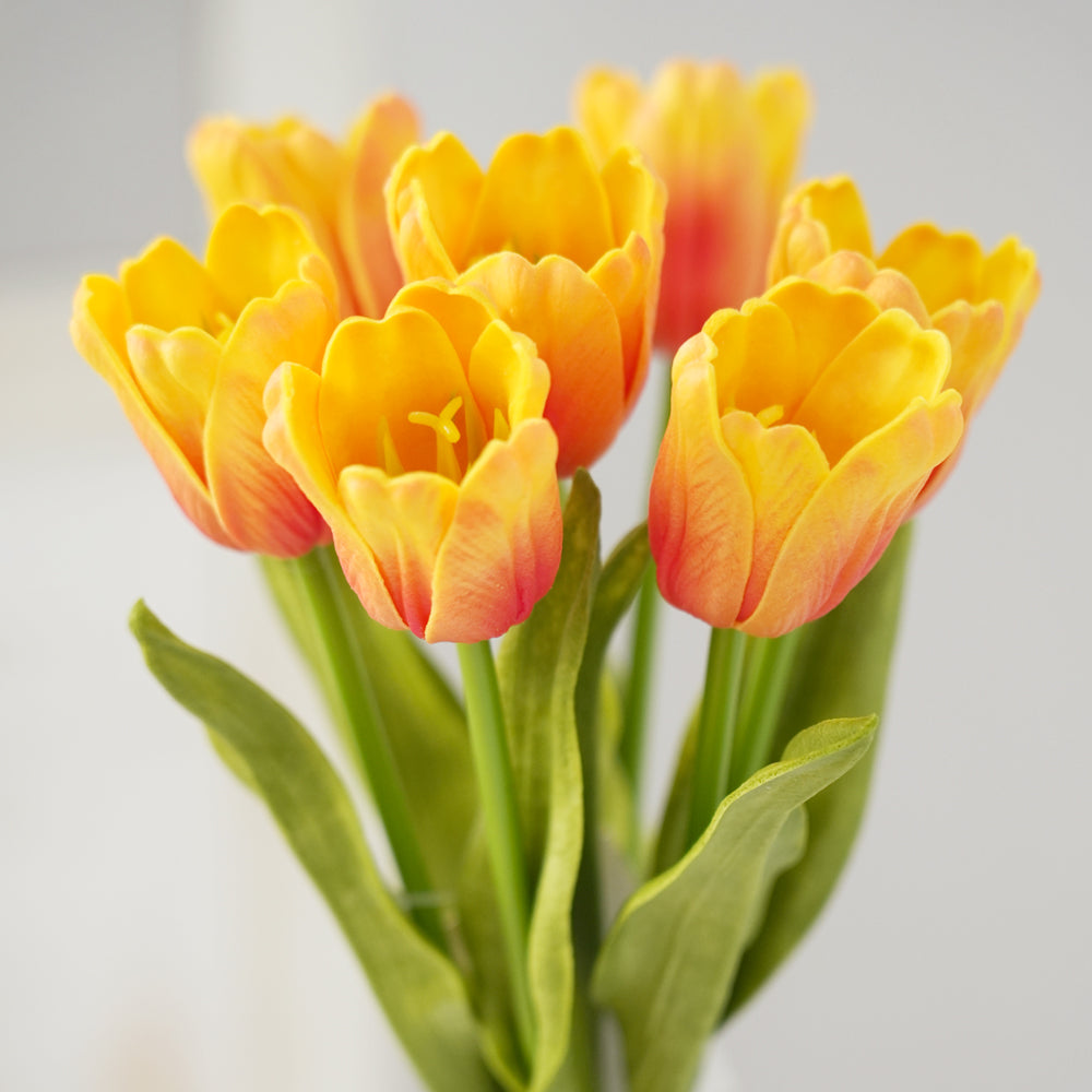 Wholesale Tulips 7head PU Materials Artificial Flower Silicon Tulips Decoration Flowers For Daily Home Decor or Holiday Decor