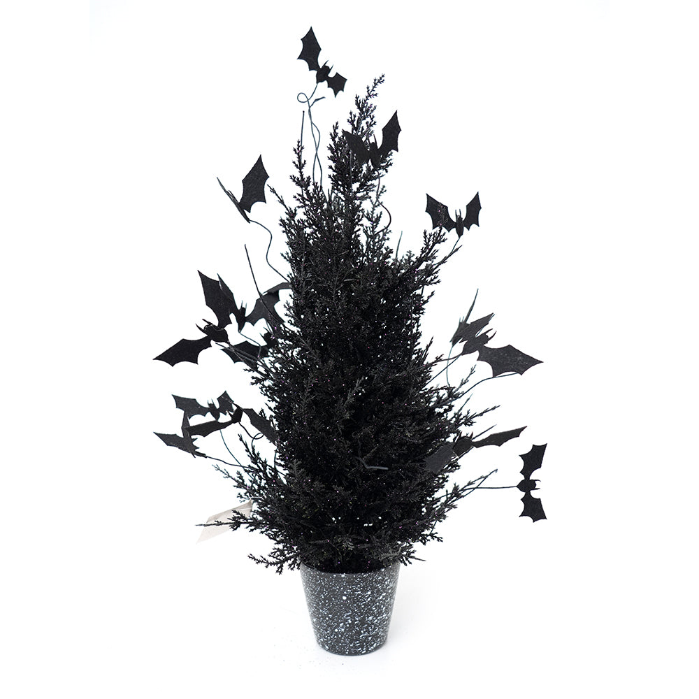 Luxury Ornament Halloween Branches Picks Stems Glitter Fake Twig Potted Dead Black Artificial Spider Webs Pot For Halloween Decorations