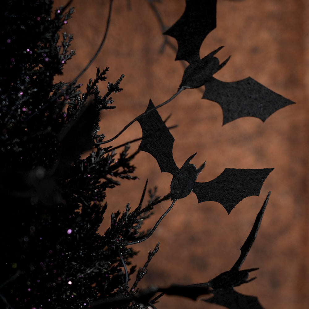 Luxury Ornament Halloween Branches Picks Stems Glitter Fake Twig Potted Dead Black Artificial Spider Webs Pot For Halloween Decorations