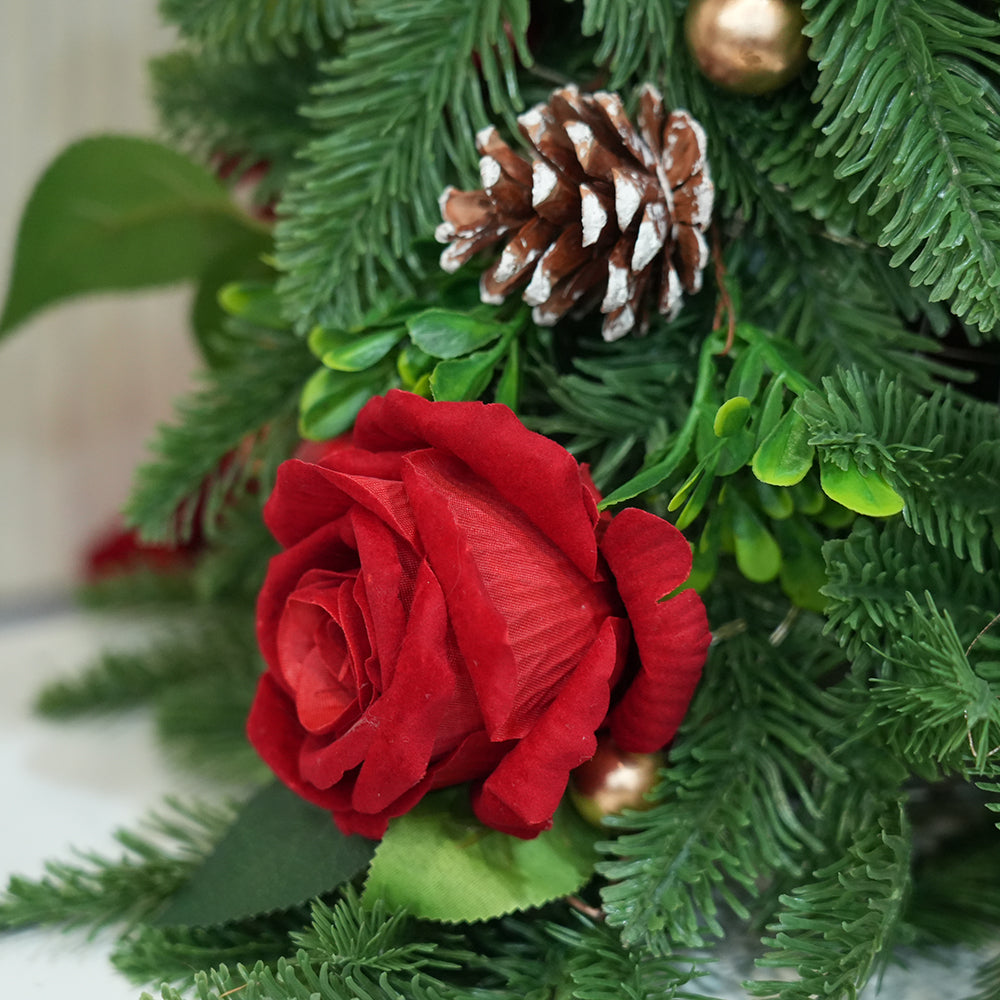 2024 Christmas Items 60CM Pine Tower Molding Christmas Decorations Small Christmas Tree With LED Light For Party Arrangement