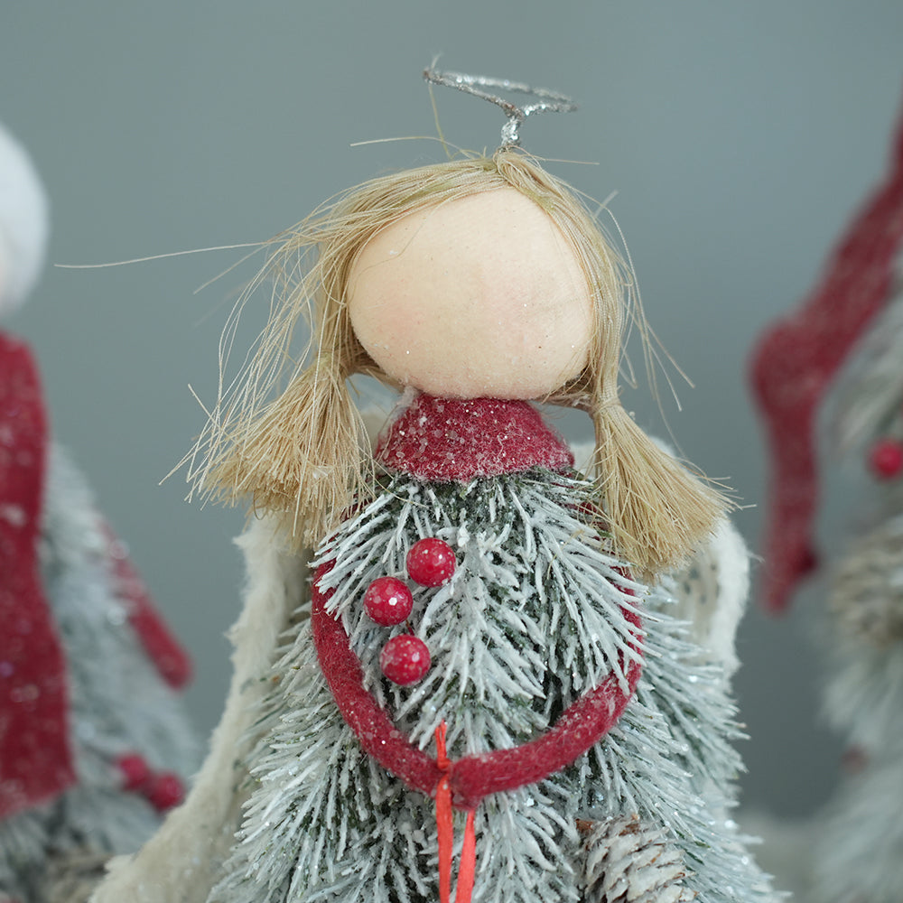 Christmas Decorations Faceless Angel Ornaments White Wings Angel Dolls For Festival New Year Christmas Gift
