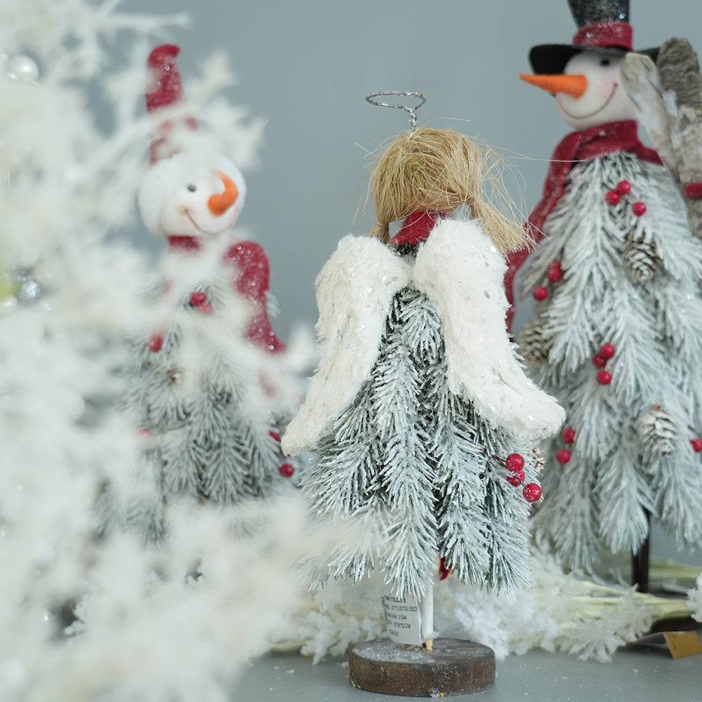 Christmas Decorations Faceless Angel Ornaments White Wings Angel Dolls For Festival New Year Christmas Gift