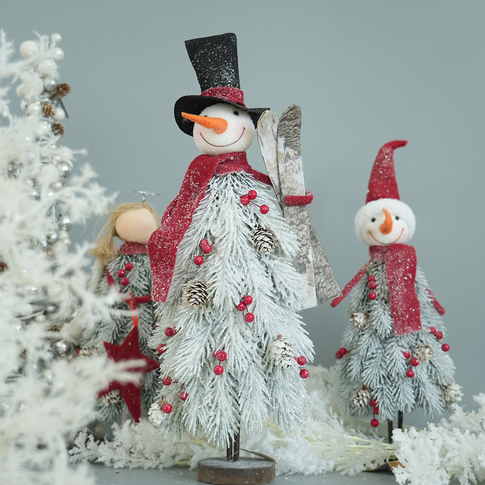 High Quality Christmas Snowman Decor Christmas Gifts Tree Shape Snowman Head For Christmas Decorations