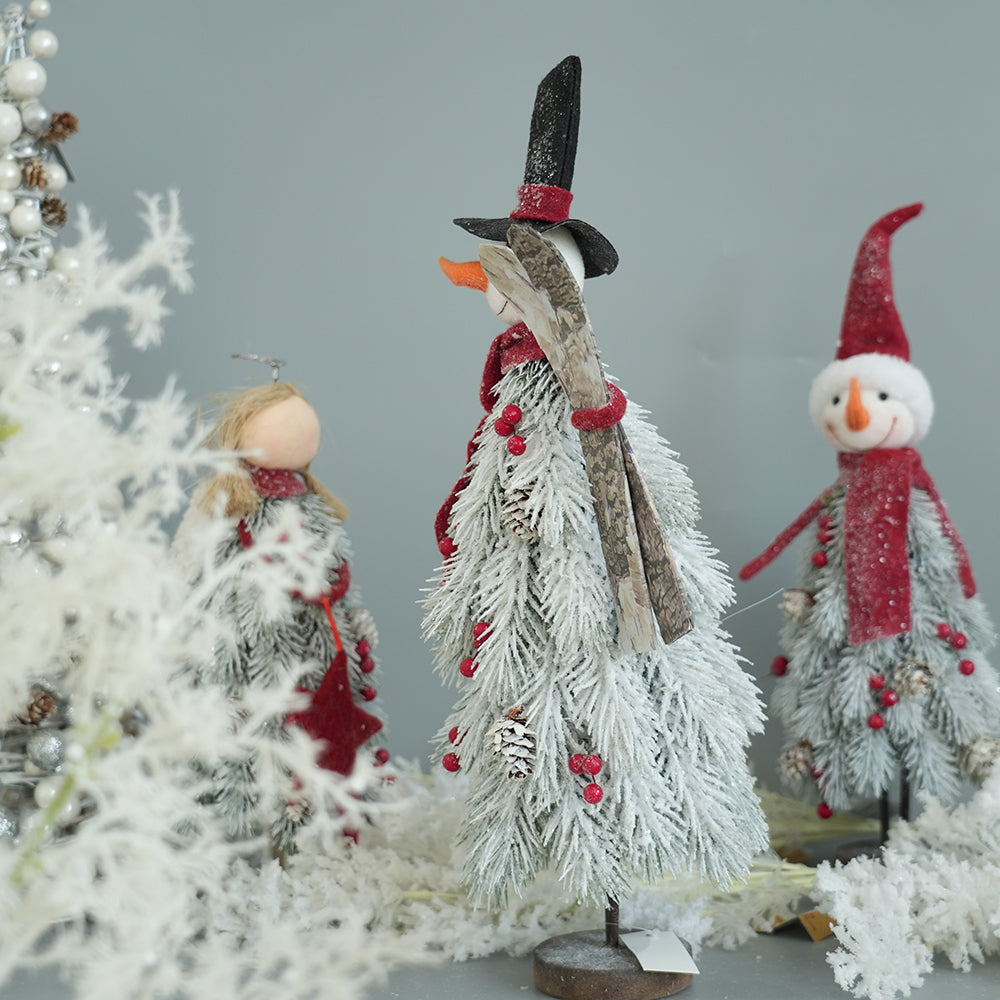 High Quality Christmas Snowman Decor Christmas Gifts Tree Shape Snowman Head For Christmas Decorations