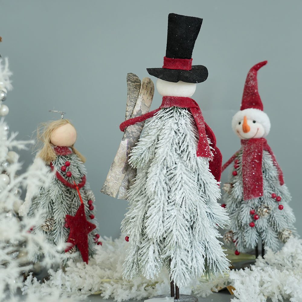 High Quality Christmas Snowman Decor Christmas Gifts Tree Shape Snowman Head For Christmas Decorations
