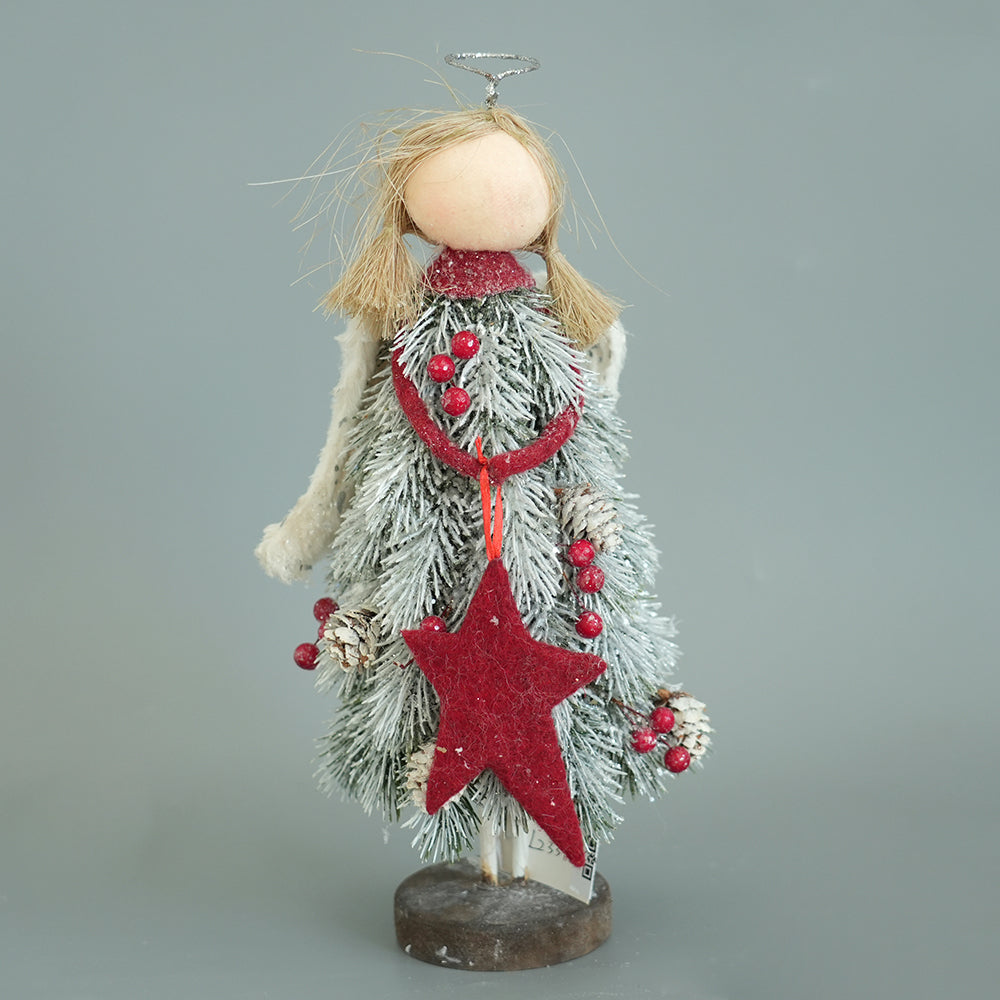 Christmas Decorations Faceless Angel Ornaments White Wings Angel Dolls For Festival New Year Christmas Gift