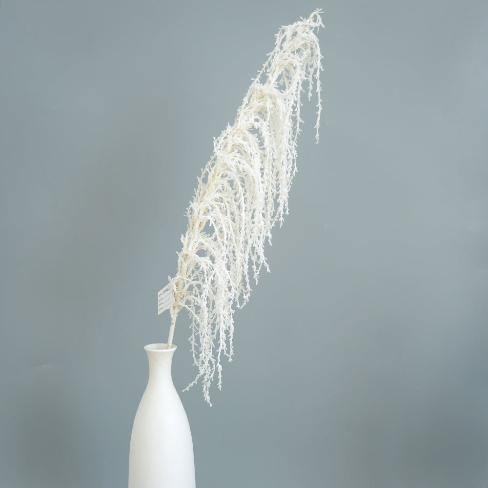 2024 Christmas Ornaments White Long Branches Floral Spray Hanging Pendulous Plastic Decorative Flowers