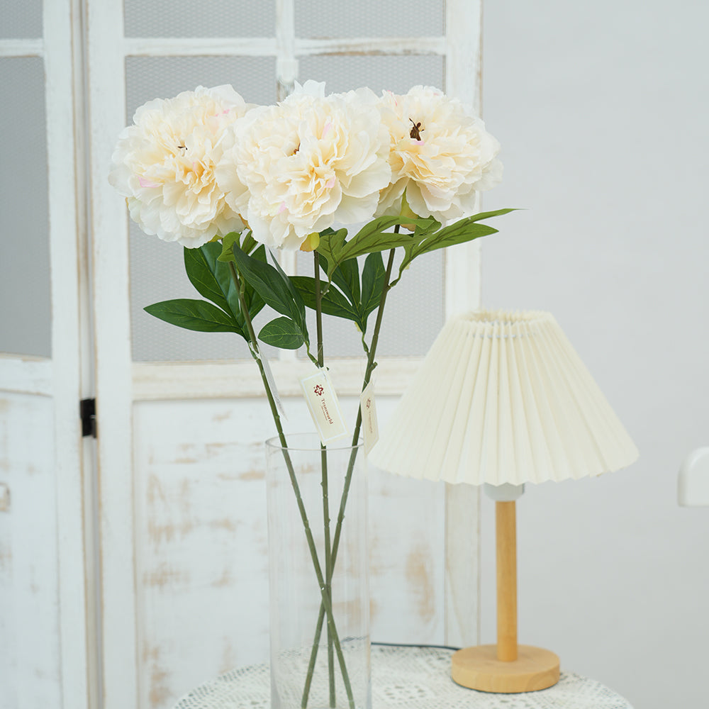 High Quality Single Branch Peony Artificial Flower Large Head Multicolour Peony Silk Flowers for Home Wedding Decorations
