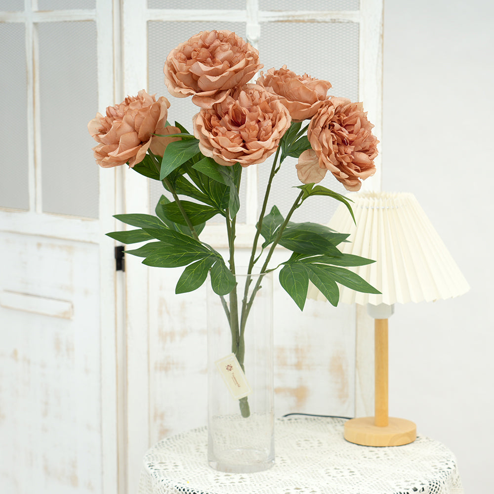 13.5cm Flower-diameter Big Flower Head Peony Artificial Flower Romantic Peony Silk Flowers For Home Garden Decorations
