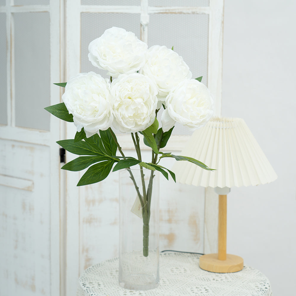 13.5cm Flower-diameter Big Flower Head Peony Artificial Flower Romantic Peony Silk Flowers For Home Garden Decorations